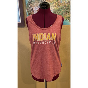 Indian Motorcycle Women's Racer Back Tank Top Heathered Maroon Medium